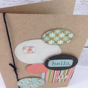 Oval Hello Greeting Card