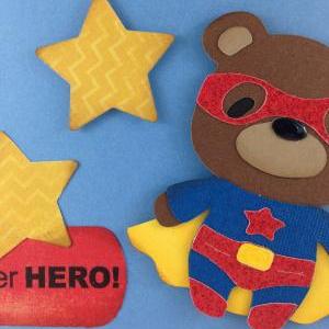 Superhero Bear Greeting Card