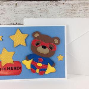 Superhero Bear Greeting Card